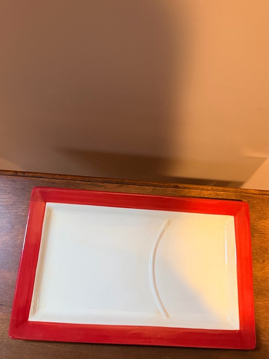 Oneida Other - Oneida White Ceramic Serving Platter with Subtle Raised Edges